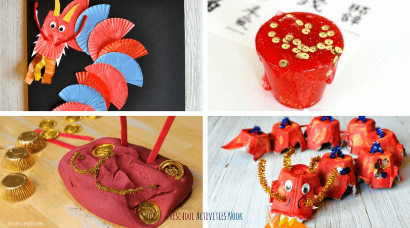 Celebrate with these Chinese New Year Activities for preschoolers! Craft dragons and Chinese lanterns with kids as a way to learn about Chinese culture. 