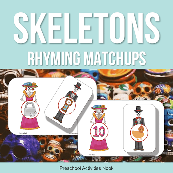 Skeletons Rhyming Matchups Square Cover