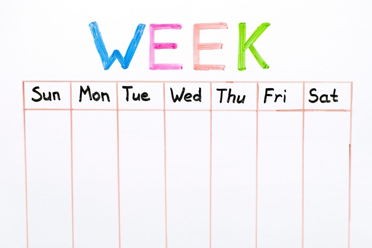 Days Of The Week Activities
