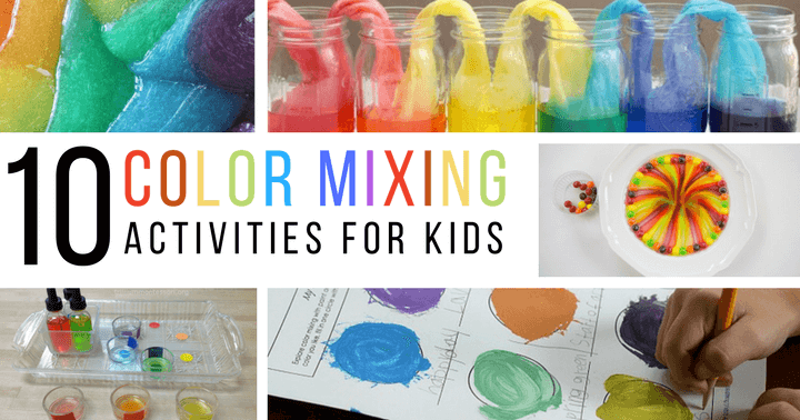 Color mixing and rainbow activities for preschoolers and kindergarteners