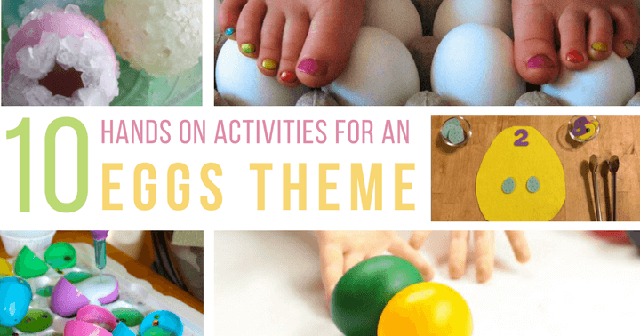 Hands on egg activities for spring with your kids.